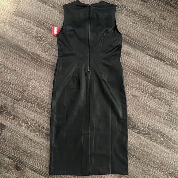 Spanx Faux Leather Sheath Dress New - Picture 6 of 7